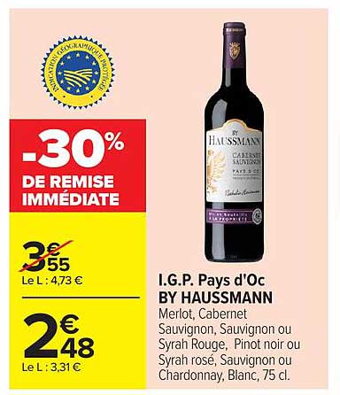 I.G.P. Pays d'Oc BY HAUSSMANN