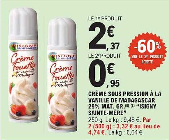 Isigny Sainte-Mère Crème fouettée