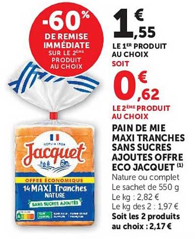 Jacquet 14 Maxi Tranches Nature