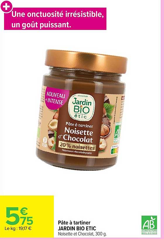 Jardin Bio Étic Noisette et Chocolat