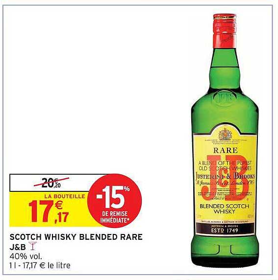 J&B Rare Scotch Whisky Blended