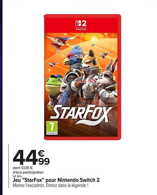 Jeu "StarFox" pour Nintendo Switch 2