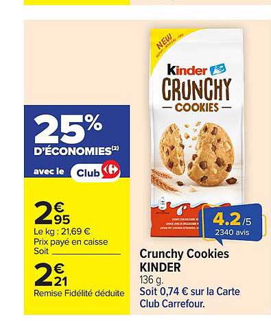 Kinder Crunchy Cookies