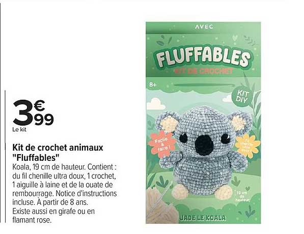 Kit de crochet animaux "Fluffables