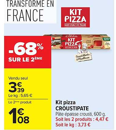 KIT PIZZA CROUSTIPATE