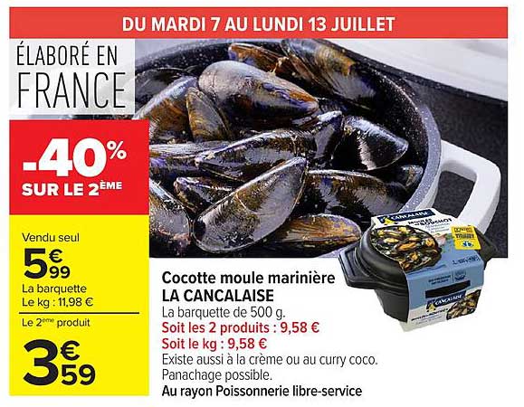 LA CANCALAISE Cocotte moule marinière