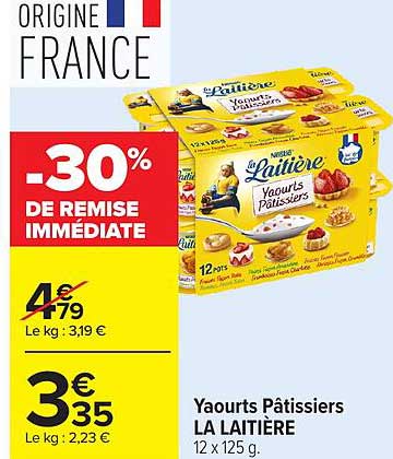 La Laitière Yaourts Pâtissiers