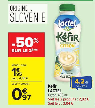 Lactel Kéfir Citron