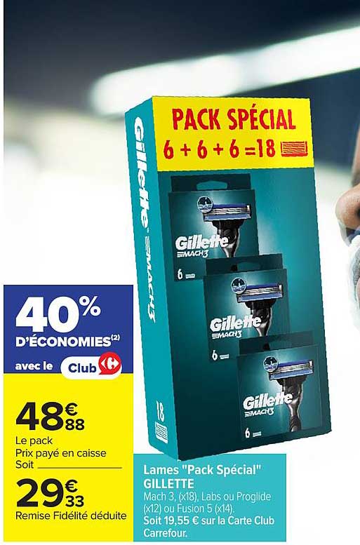 Lames "Pack Spécial" GILLETTE