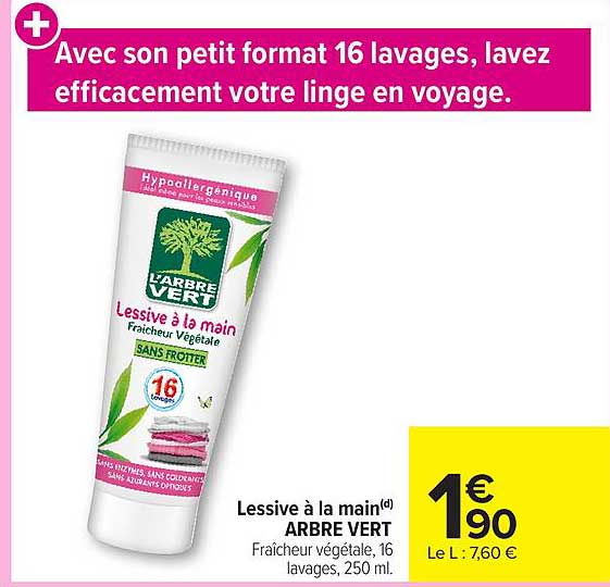 L'ARBRE VERT Lessive à la main