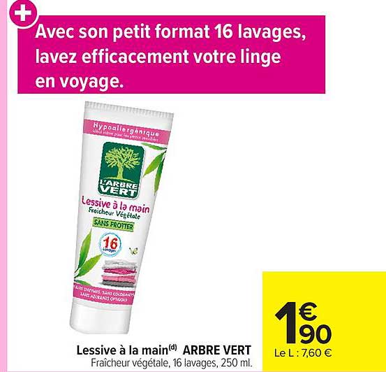 L'ARBRE VERT Lessive à la main