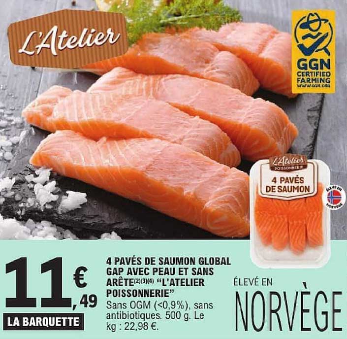 L'Atelier 4 Pavés de Saumon
