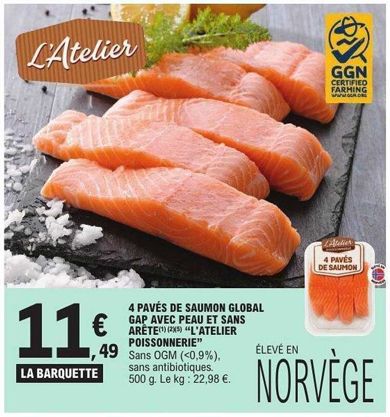 L'Atelier Poissonnerie 4 pavés de saumon