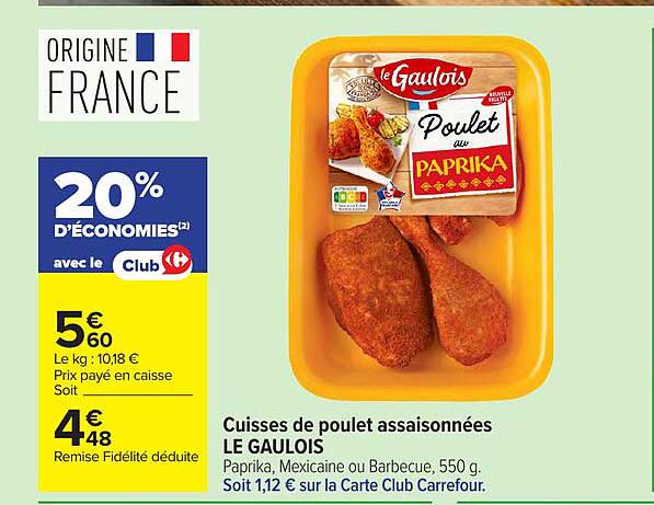 LE GAULOIS Cuisses de poulet assaisonnées