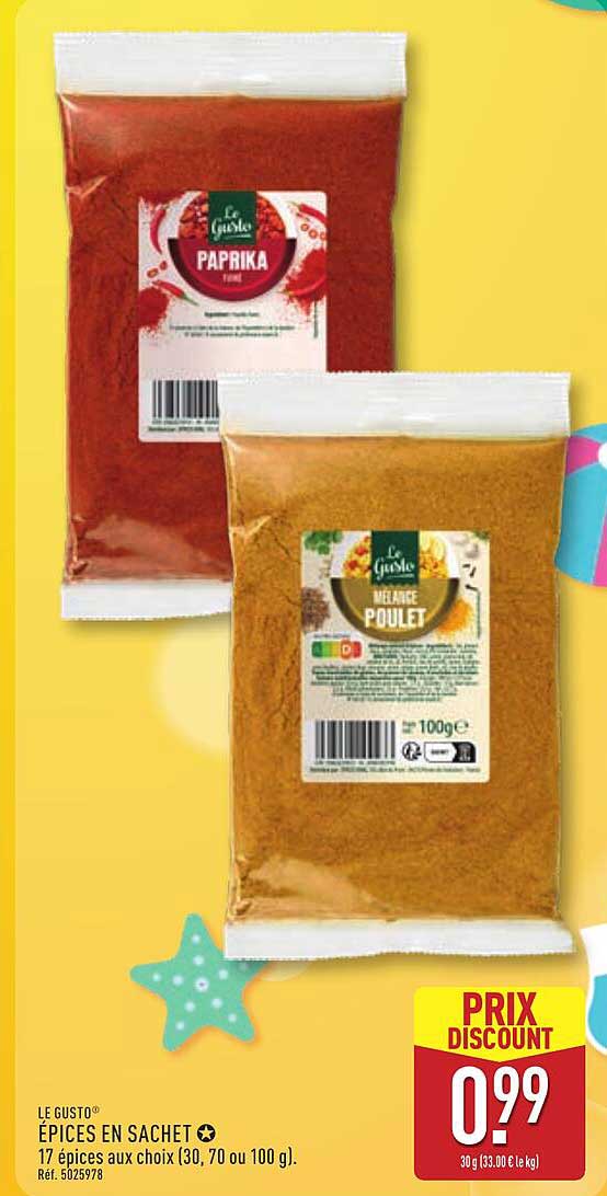 Le Gusto ÉPICES EN SACHET