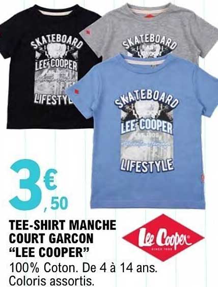 Lee Cooper TEE-SHIRT MANCHE COURT GARCON