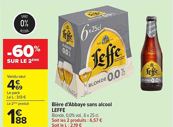 LEFFE Bière d'Abbaye sans alcool