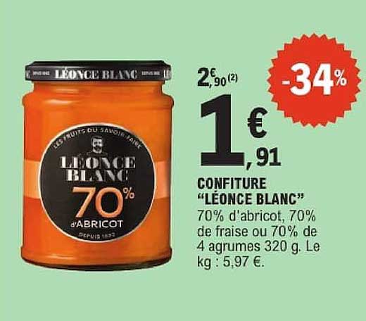 LEONCE BLANC 70% d'abricot