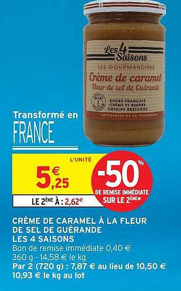 Les 4 Saisons Crème de caramel à la fleur de sel de Guérande