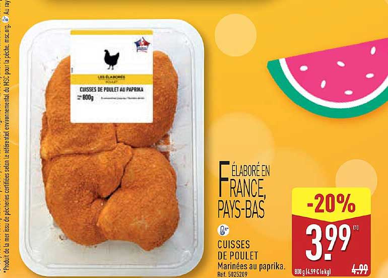 Les Blancs Cuisses de poulet au paprika