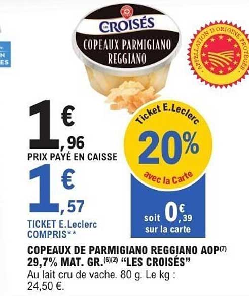 Les Croisés Copeaux Parmigiano Reggiano