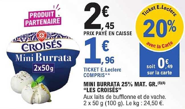 Les Croisés Mini Burrata