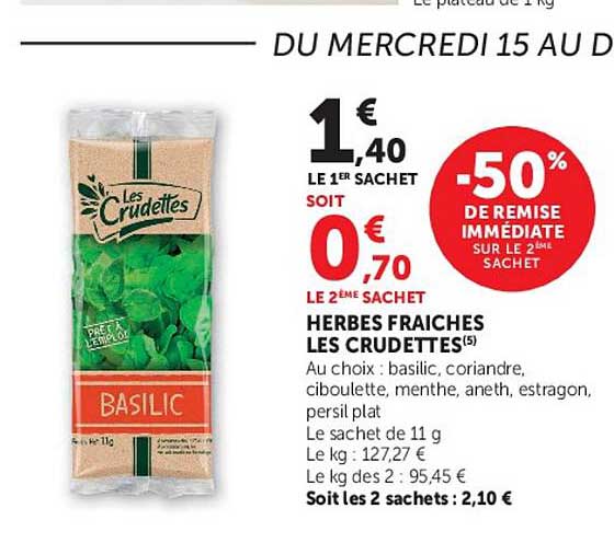 Les Crudettes Basilic