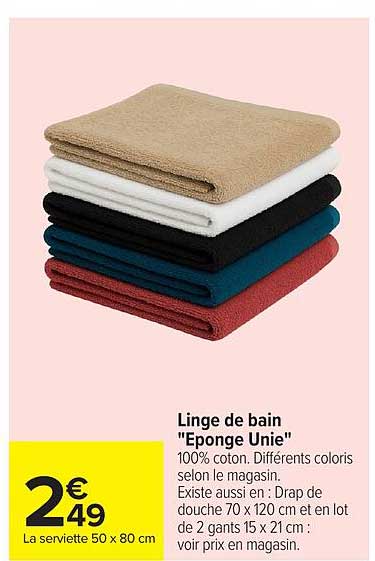 Linge de bain "Eponge Unie