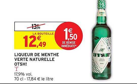LIQUEUR DE MENTHE VERTE NATURELLE OTSH!