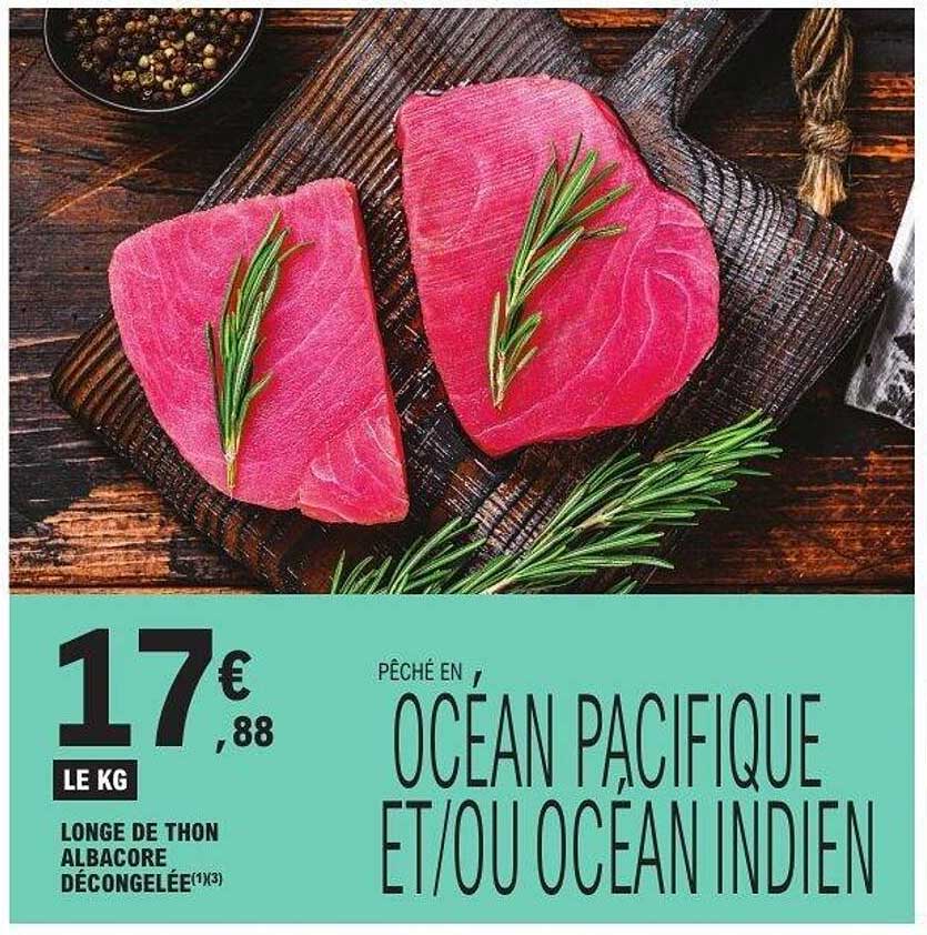 Longe de thon albacore décongelée