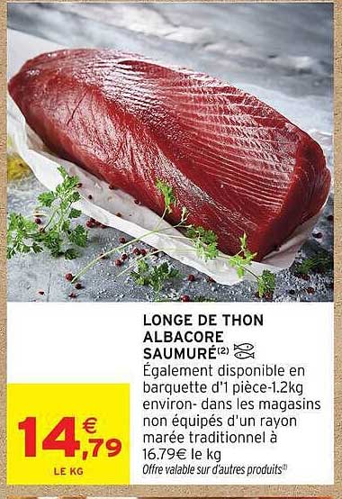 LONGE DE THON ALBACORE SAUMURÉ