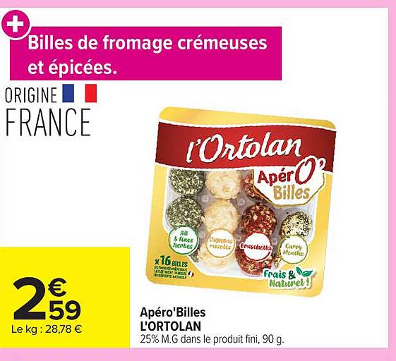 L'ORTOLAN Apéro'Billes