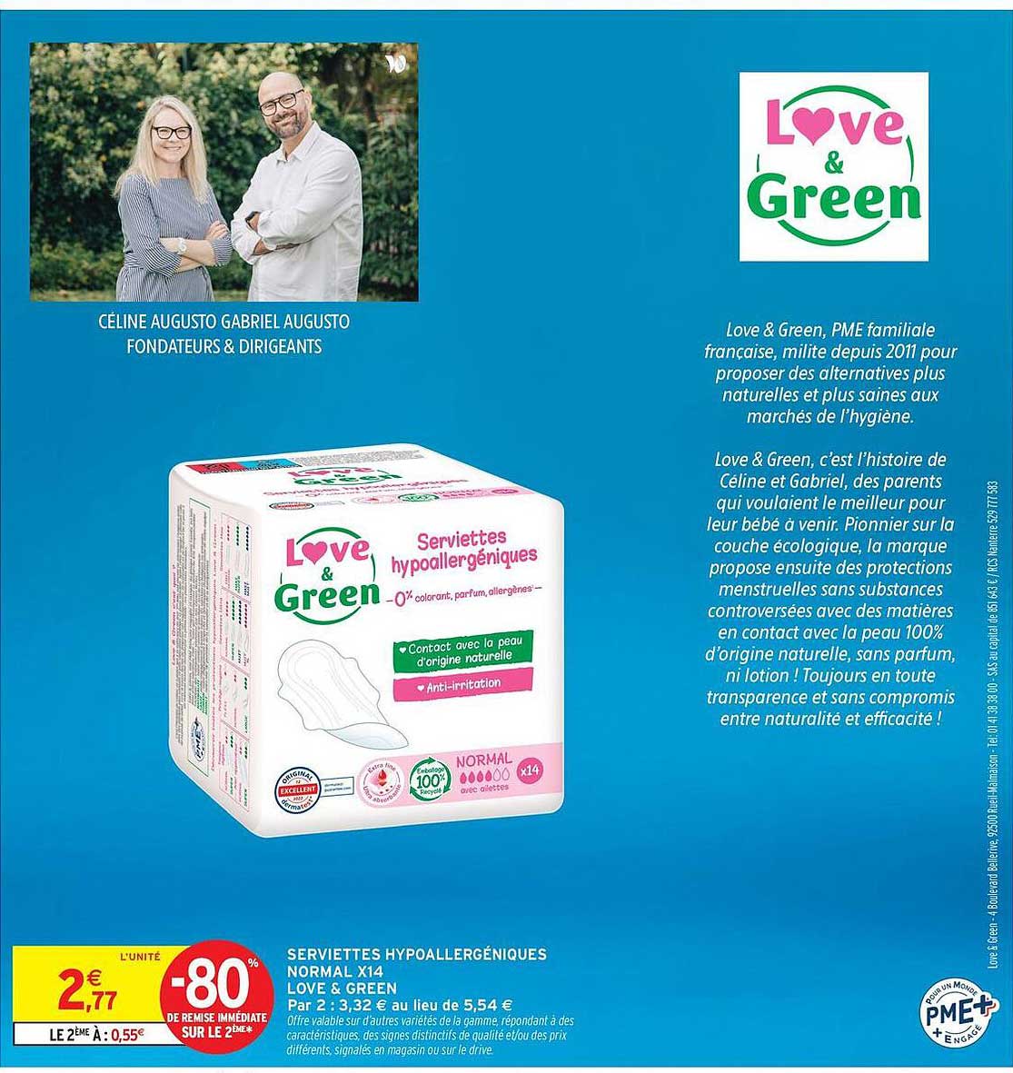 Love & Green Serviettes hypoallergéniques