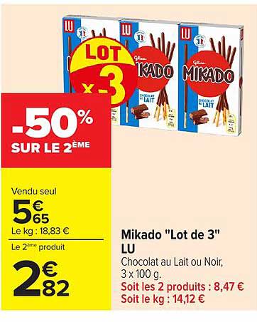 LU Mikado Lot de 3