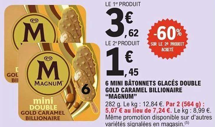 Magnum mini DOUBLE GOLD CARAMEL BILLIONAIRE