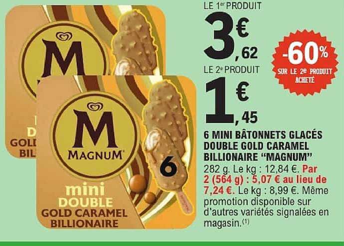 Magnum mini DOUBLE GOLD CARAMEL BILLIONAIRE