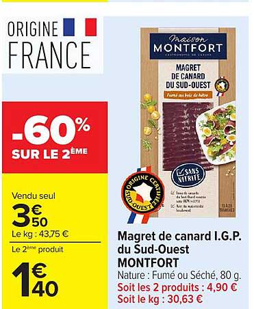 Maison Montfort Magret de canard du Sud-Ouest