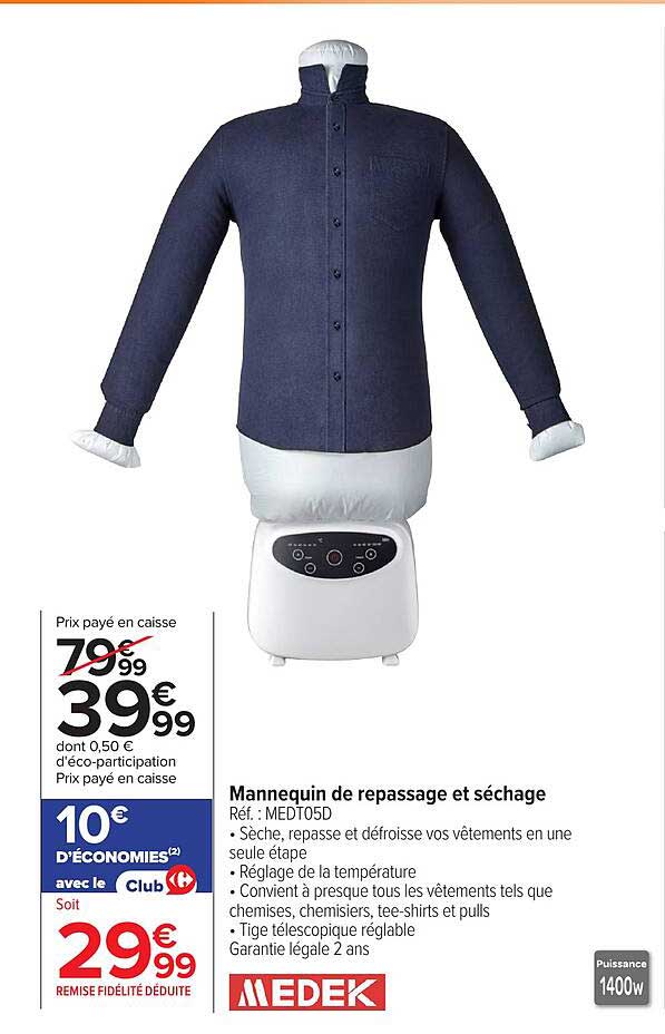 Mannequin de repassage et séchage
