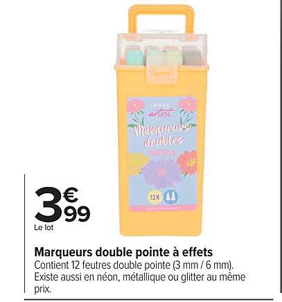 Marqueurs double pointe à effets
