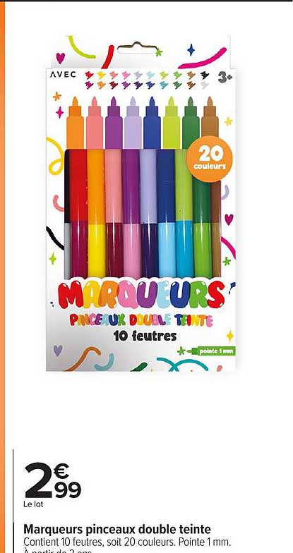 Marqueurs pinceaux double teinte