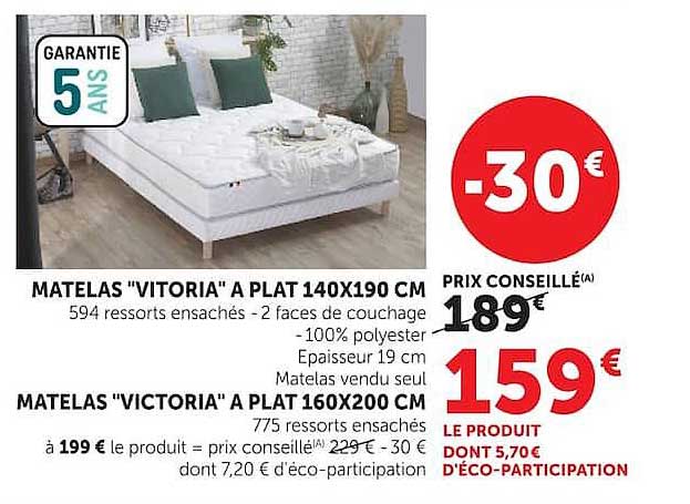 MATELAS "VITORIA" A PLAT