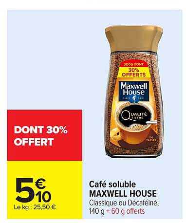 Maxwell House Café soluble
