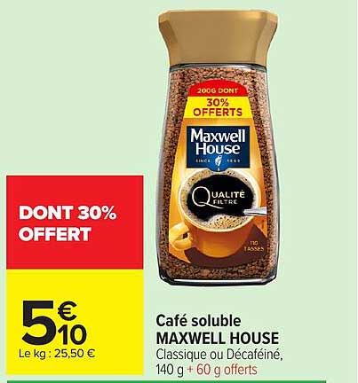 Maxwell House Café soluble