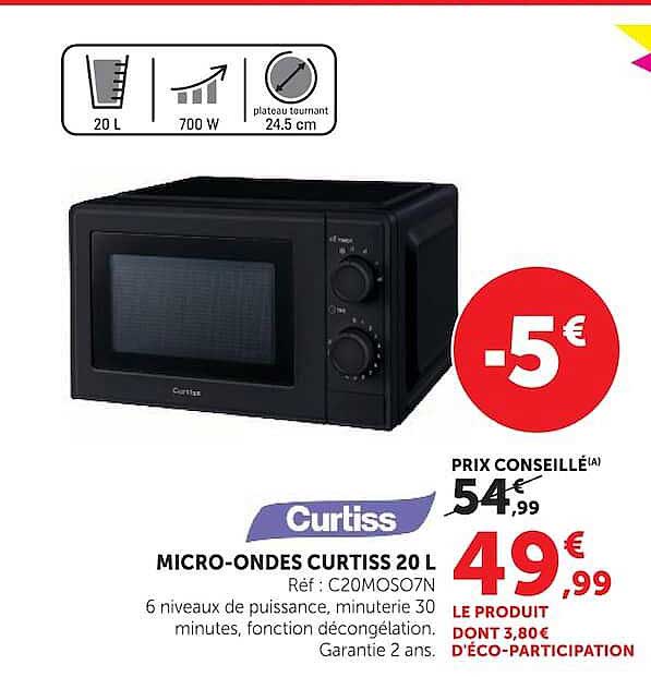 Micro-ondes Curtiss 20 L