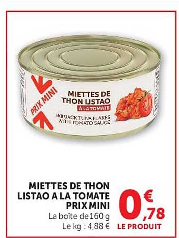 Miettes de thon Listao à la tomate