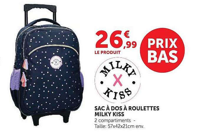 MILKY KISS SAC À DOS À ROULETTES