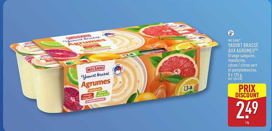 Milsani Yaourt brassé Agrumes