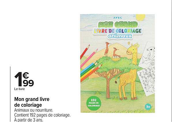 Mon grand livre de coloriage animaux