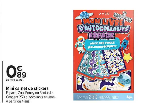 Mon livre d'autocollants espace