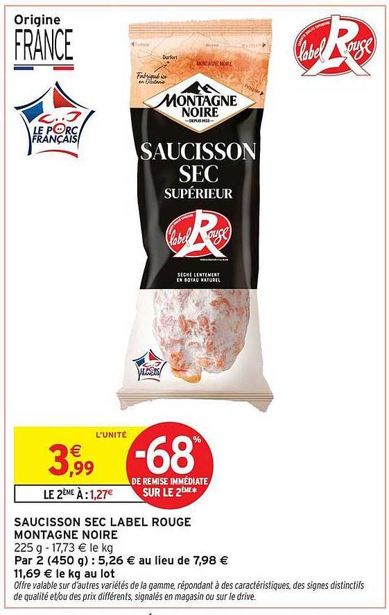 Montagne Noire Saucisson Sec Supérieur